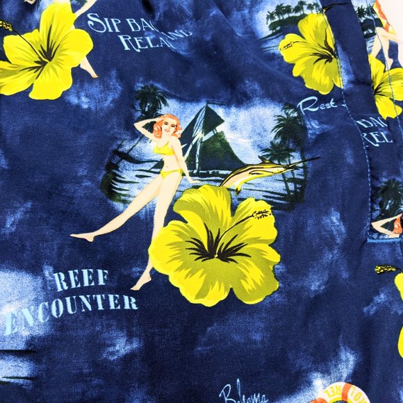 Tommy Bahama Sit Back & Relax Swim Shorts SZ L - Picture 4 of 10